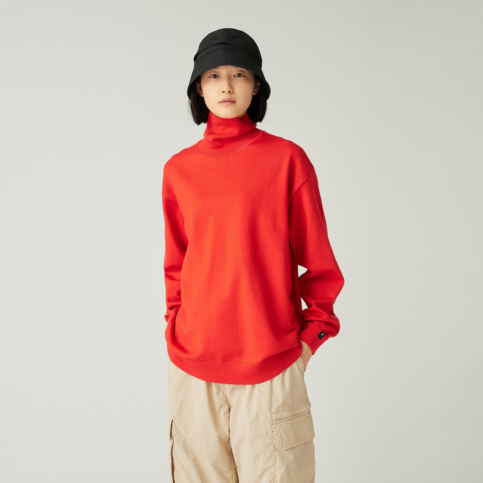 Washable Wool Turtleneck Knit