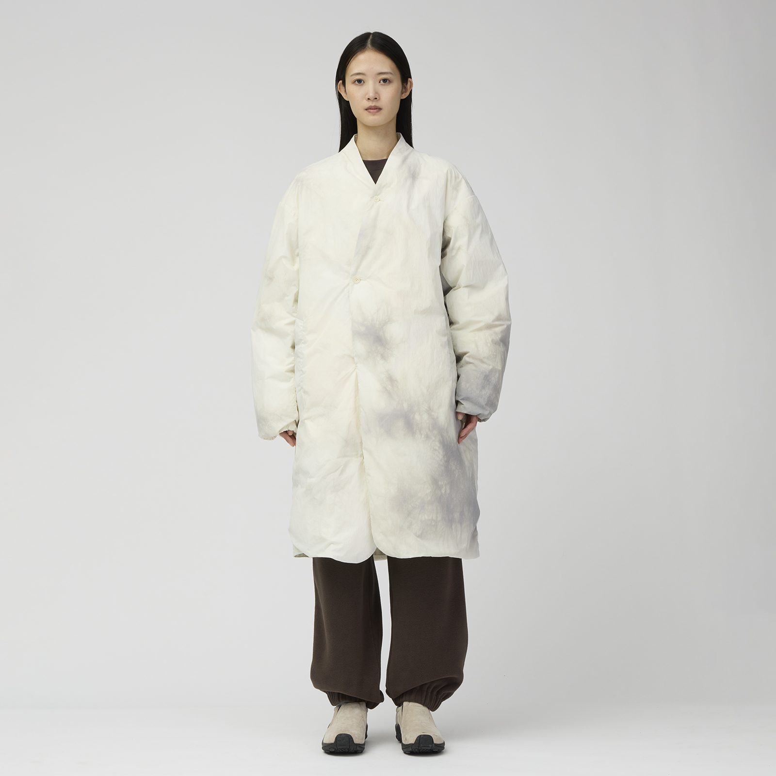 Shibori Dyeing Down Coat